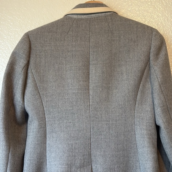 J. Crew Heather Gray Blazer with Ivory Accents - Picture 3 of 8